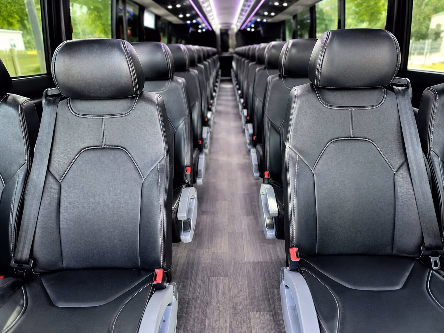 huntington beach charter bus interior