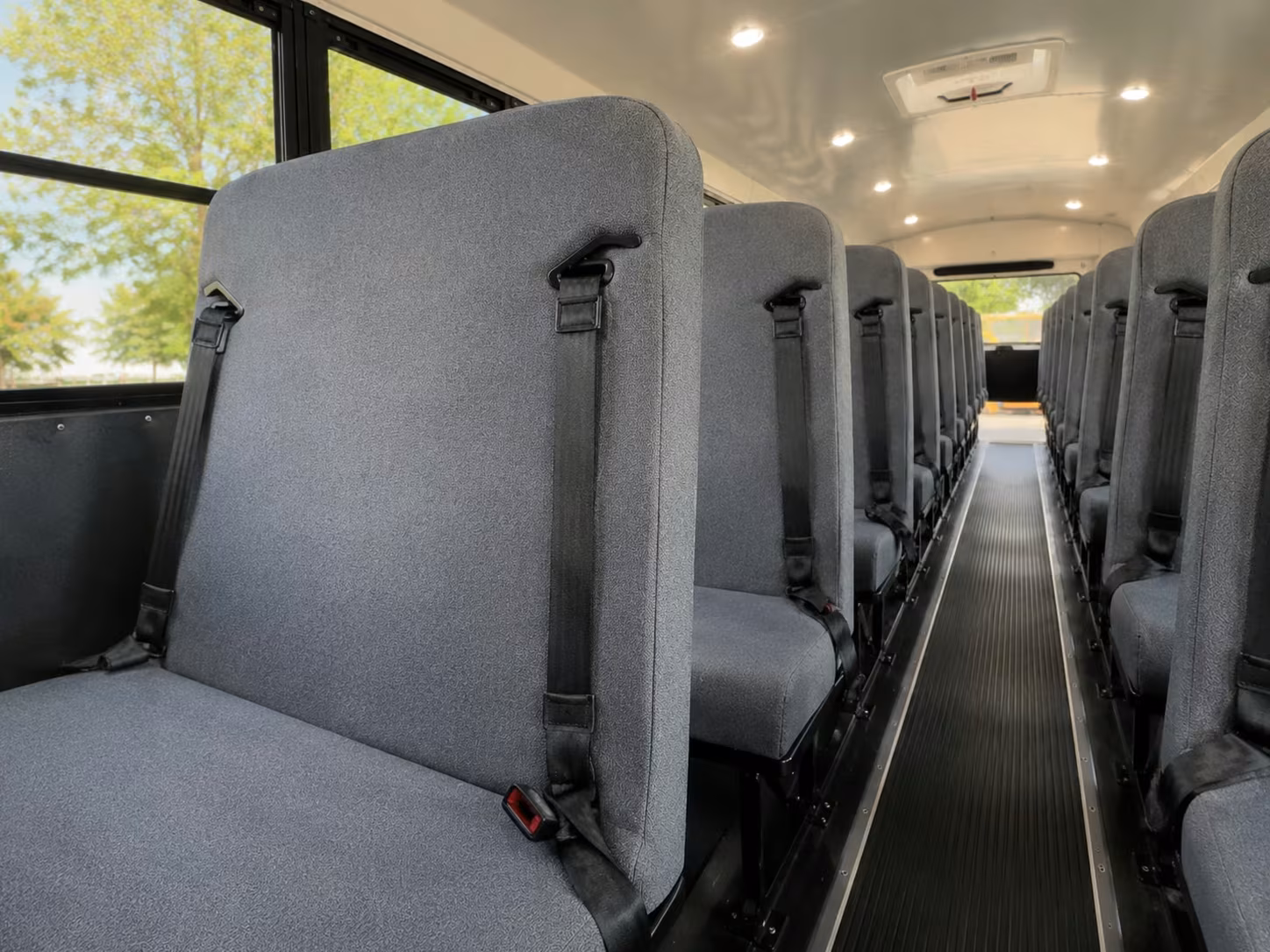 school bus inside